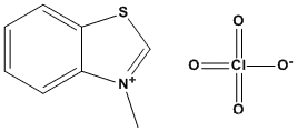 Molecular Structure of 706-62-7 (Benzothiazolium, 3-methyl-, perchlorate)